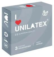 Презервативы с рёбрами Unilatex Ribbed - 3 шт. (цвет не указан)