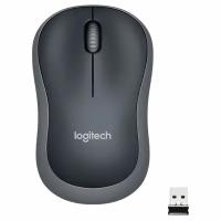 Мышь беспроводная LOGITECH M185 2 кнопки + 1 колесо-кнопка оптическая черно-серая 511453 (1)