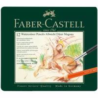 Карандаши акварельные художественные Faber-Castell Albrecht Dürer Magnus 12цв,утолщ.,заточ.,метал. кор