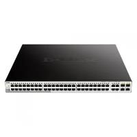 D-Link SMB Сетевое оборудование D-Link DGS-1210-52MP/FL1A Управляемый L2 коммутатор с 48 портами 10/100/1000Base-T и 4 комбо-портами 100/1000Base-T/SFP (48 портов PoE 802.3af/at, PoE-бюджет 370 Вт)