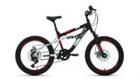 Велосипед FORWARD ALTAIR MTB FS 20 D, колесо 20'', рост 14'', сезон 2023-2024, черный/красный