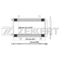 Радиатор кондиционера Fiat Sedici (FY_) 06- Suzuki SX4 (GYA-GYC EYA-EYB) 06- Zekkert MK3173