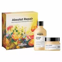 Шампунь L'Oreal Professionnel Expert Lipidium Набор Absolut Repair Spring Set, Весенний набор Абсолют для восстановления поврежденных волос: шампунь, маска, Набор: шампунь, 300 мл + маска, 250 мл