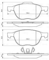 Колодки тормозные дисковые передние для Мазда 5 2005-2010 год выпуска (Mazda 5 CR) BOSCH 0 986 495 215