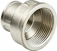 Муфта переходная латунь никелированная VALTEC 1/2" х 3/8"