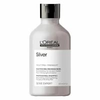 Шампунь L'Oreal Professionnel Expert Lipidium Silver Shampoo, Шампунь для нейтрализации желтизны для седых волос, 300 мл