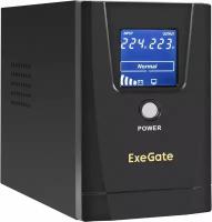 ИБП Exegate Power Smart ULB-500.LCD.AVR.2SH <500VA/300W, LCD, AVR, 2*Schuko, металлический корпус, Black> (EX294613RUS)