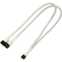 Разветвитель Nanoxia 3-pin в 2 х 3-pin, 30см, white NX3PY30W