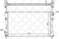 Радиатор системы охлаждения без AC Ford Transit 2.4D TD 00- STELLOX 10-25132-SX