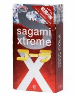 Ароматизированные презервативы Sagami Xtreme Cola - 10 шт. (прозрачный)