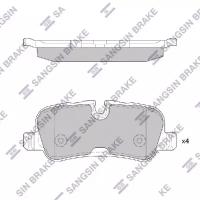 Колодки тормозные дисковые задние для Ленд Ровер Дискавери 4 2009-2016 год выпуска (Land Rover Discovery 4) HI-Q SP2234