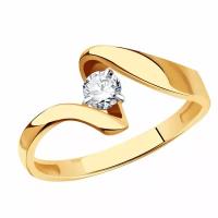 Золотое кольцо Золотые узоры 04-51-0920-00 с цирконием, Золото 585°, 17