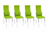 Комплект стульев "Герцог-04" 4 шт - Зелёное яблоко (велюр) / Хром