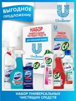 Набор универсальных чистящих средств для уборки Domestos+Cif+Glorix