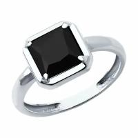 Серебряное кольцо DIAMANT-ONLINE 316717 с ониксом, Серебро 925°, 17,5