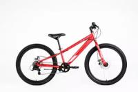 Forward Горный велосипед SPIKE 24 D (24" 7 ск. рост. 11") 2023, красный/белый, IB3F47133XRDXWH