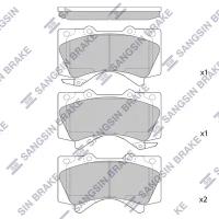 Колодки тормозные дисковые передние для Тойота Тундра 2 2007-2013 год выпуска (Toyota Tundra 2) HI-Q SP1381