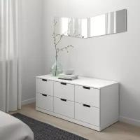 Комод белый NORDLI по мотивам IKEA Икея 47х120х54 см, МДФ