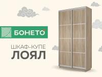 Шкаф-купе Бонето Лоял 2-х дверный ДСП 120х60х220 Дуб Сонома