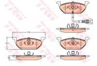 Колодки тормозные дисковые передние для Шкода Фабия 1 1999-2007 год выпуска (Skoda Fabia 1) TRW GDB2108