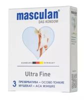 Особо тонкие презервативы Masculan Ultra Fine - 3 шт. (цвет не указан)