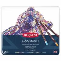 Derwent Цветные карандаши Coloursoft, 24 цвета