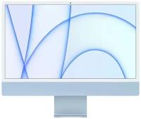 Моноблок Apple iMac 24" 2021 г. MJV93LL/A, 4480x2520, Apple M1 3.2 ГГц, RAM 8 ГБ, SSD 256 ГБ, Apple M1 7-Core, MacOS, blue