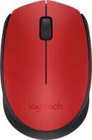 Мышь Logitech M171 красныйчерный оптическая 1000dpi беспроводная USB для ноутбука 2but