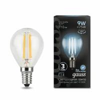 Лампа Gauss Filament Шар 9W 710lm 4100К Е14 LED