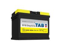 Аккумулятор автомобильный TAB EFB 60.0 Ah 640 A STOP&GO 212060 ОП 242x175x190