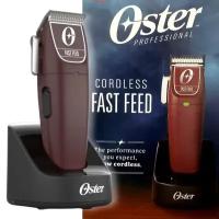 Аккумуляторная машинка для стрижки Oster Professional Fast Feed Cordless, бордовый