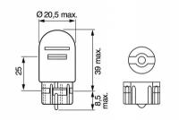 Автолампа накаливания BOSCH 1 987 302 252 W3x16q