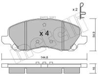 22-0481-0_колодки дисковые передние!\ Mitsubishi Space Runner 2.0i 16V/2.4GDi 99> METELLI 2204810 | цена за 1 шт