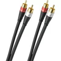 Oehlbach Excellence Select Audio Link, Audio cable Cinch 0,5m bw, D1C33140