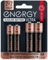 Батарейка Energy Ultra LR6 AA +LR03 AAA 104981, в упаковке: 4 шт