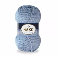 Пряжа Sport wool Nako, св.джинс - 11223, 25% шерсть, 75% премиум акрил, 5 мотков, 100 г., 120 м