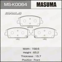MASUMA MSK0064 Колодки тормозные Hyundai Santa Fe 18-, Palisade 20-; Kia Sorento 15- передние Masuma