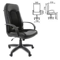 Кресло офисное Brabix Strike EX-525 экокожа/ткань черное TW 531381 (1)