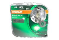 Набор ламп 12V 60/55W H4+100% OSRAM ALLSEASON SUPER 3000K комплект