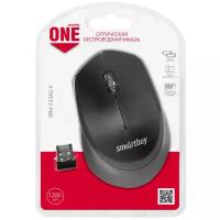 Мышь оптическая беспроводная SmartBuy ONE 333AG-K, черная, USB, 3btn+Roll (SBM-333AG-K)