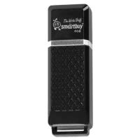 Флеш-диск 4 GB, комплект 10 шт., SMARTBUY Quartz, USB 2.0, черный, SB4GBQZ-K