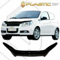 Дефлектор капота для Chevrolet Aveo хэтчбэк 5 дв. 2008-2011 Classic черный