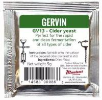 Дрожжи для сидра Gervin GV13 Cider, 5 г