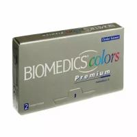 Цветные контактные линзы Biomedics Colors Premium - Dark Blue, -4.0/8,7, в наборе 2шт
