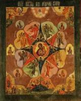 Освященная икона на дереве ручной работы - Неопалимая Купина, 15х20х1,8 см, арт А934