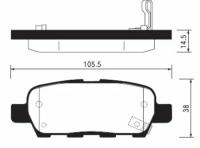 Колодки тормозные дисковые задние для Инфинити ех 2007-2013 год выпуска (Infiniti EX) HI-Q SP1184