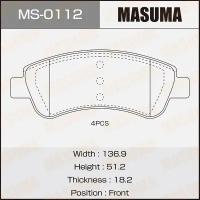 Колодки тормозные дисковые Masuma MS-0112