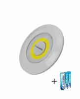 Фонарь-подсветка 3Вт COB LED 3xAAA (R03) корпус ABS-пластик самокл. поверхность в комплекте двустор. скотч космос KOC308B