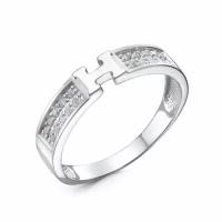 Серебряное кольцо КЮЗ Del'ta Dс1105517 с фианитом, Серебро 925°, 19,5