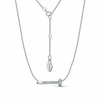 Серебряное колье КЮЗ Del'ta Dс0705607 с фианитом, Серебро 925°, 45-50